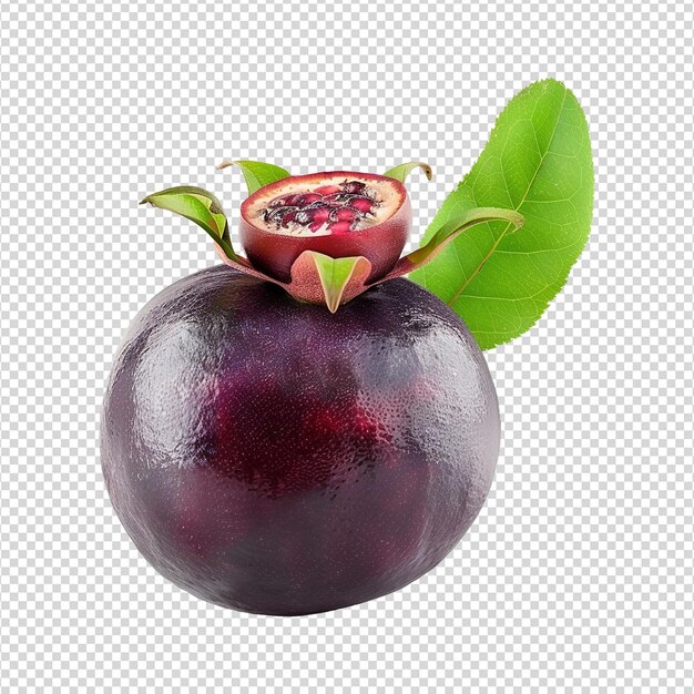 Mangosteen isolado em fundo transparente