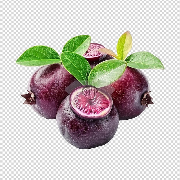 PSD mangosteen isolado em fundo transparente