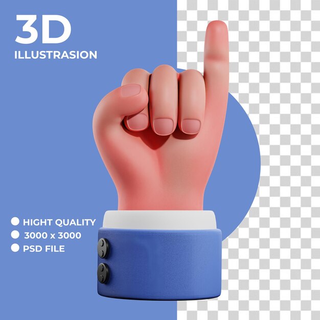 Mani con icone 3D premium