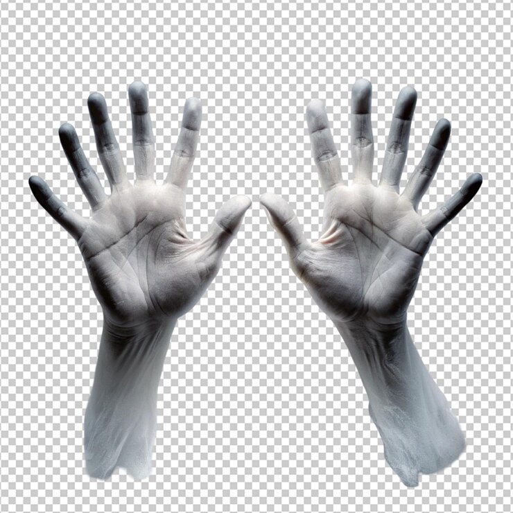PSD mani di fantasma di halloween