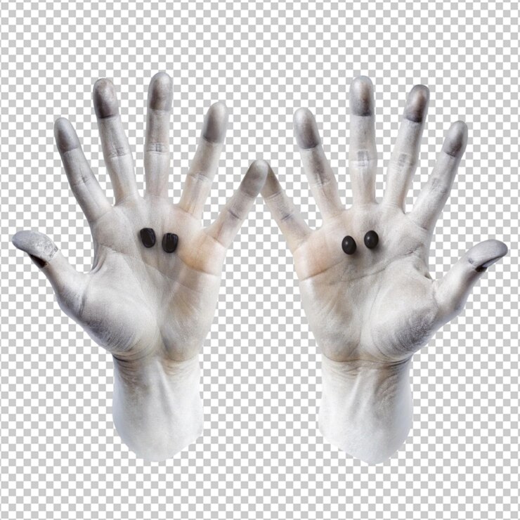 PSD mani di fantasma di halloween