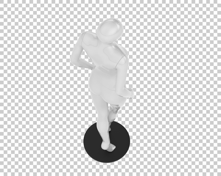 PSD manichino isolato su sfondo trasparente illustrazione rendering 3d