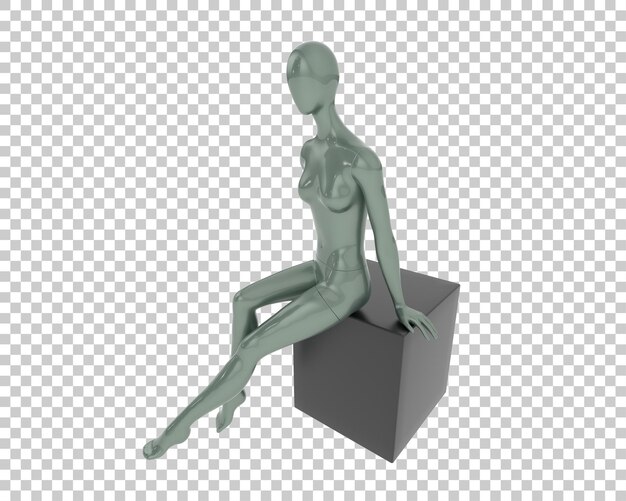 Manichino isolato su sfondo trasparente illustrazione rendering 3d