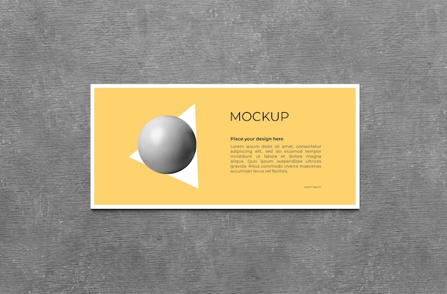 Manifesto urbano cemento grigio mock up