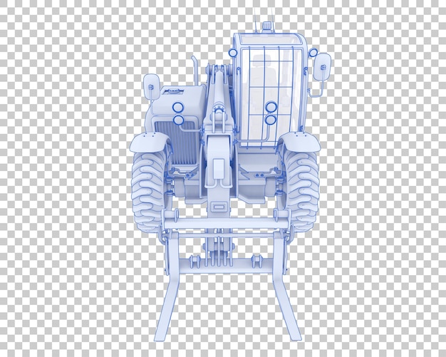 PSD manipulador telescópico sobre fondo transparente ilustración de renderizado 3d