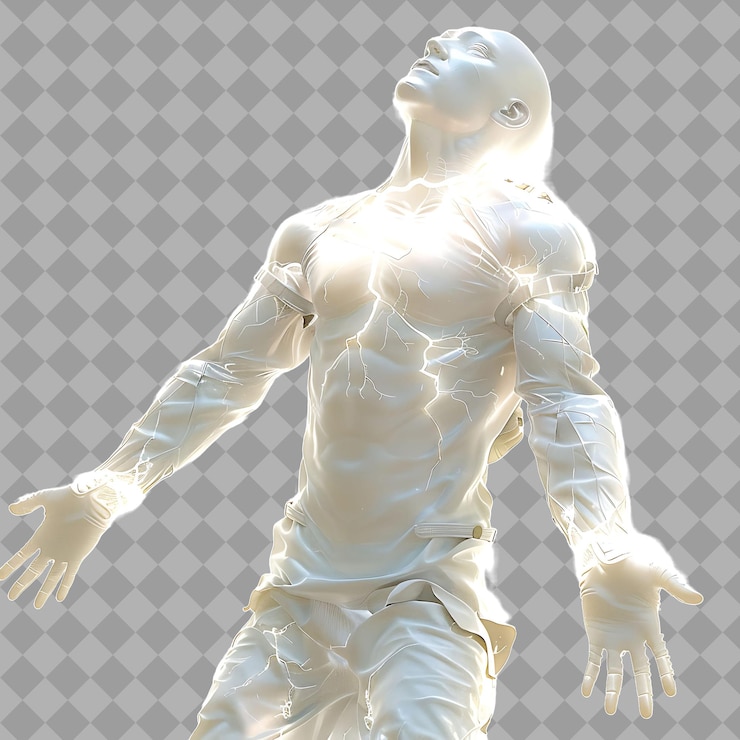 PSD manipulateur de vie d'un jeune homme avec une forme vitale manipulation de vie isolée illustration de personnage 3d
