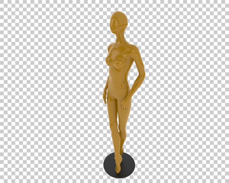 PSD maniquí aislado sobre fondo transparente ilustración de renderizado 3d