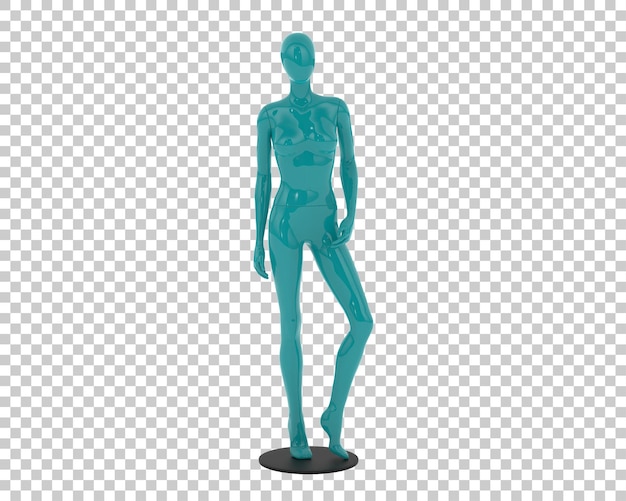 PSD maniquí aislado sobre fondo transparente ilustración de renderizado 3d