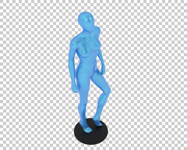 PSD maniquí aislado sobre fondo transparente ilustración de renderizado 3d