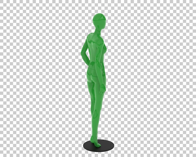 Maniquí aislado sobre fondo transparente ilustración de renderizado 3d