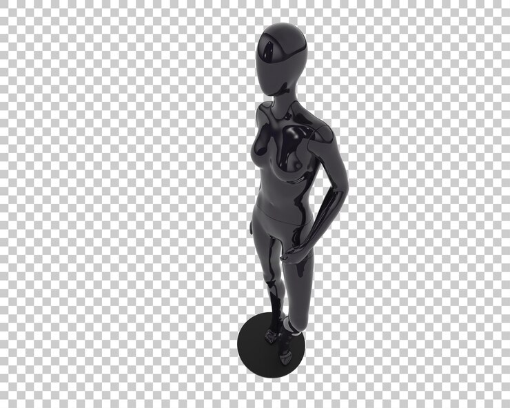PSD maniquí aislado sobre fondo transparente ilustración de renderizado 3d