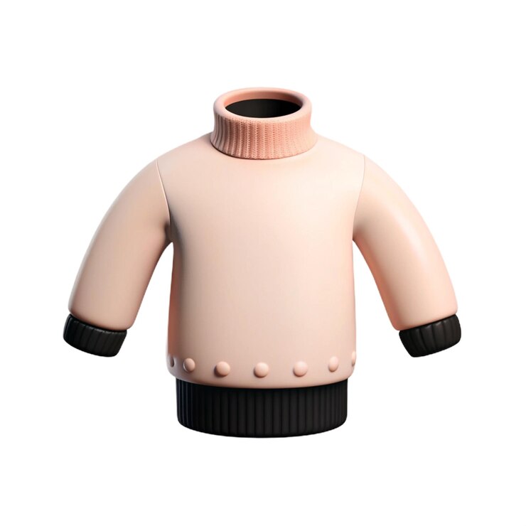 PSD un maniquí rosa y blanco con mangas negras y un cinturón negro
