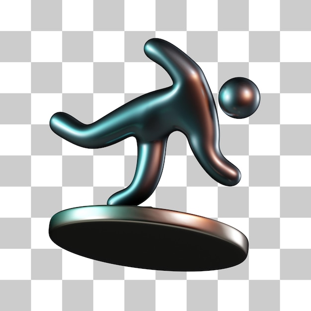 Mann fällt 3D-Symbol