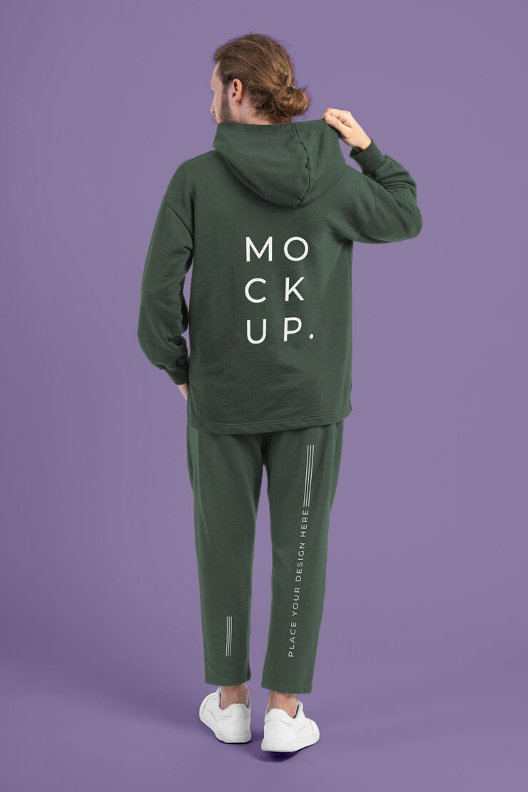 Mann mit Jogginghose und Hoodie-Modell