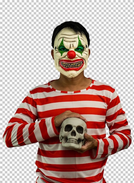 Mann mit Jokermaske isoliert