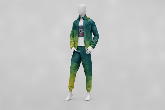 Mann sport kleidung mock up