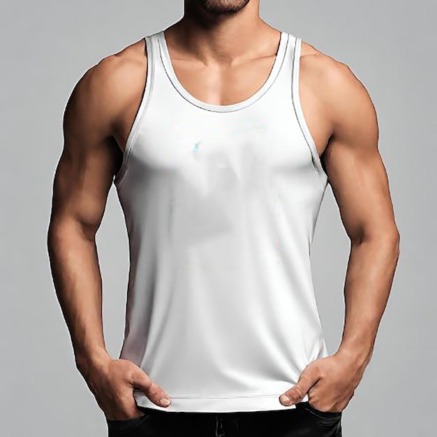 PSD mann-tank-top-shirt-modell