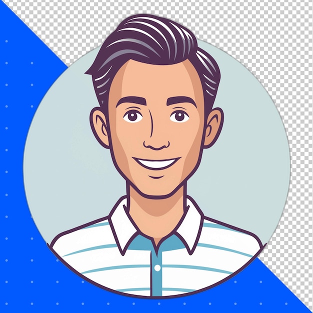 Mann und Junge Vektor-Avatar-Profil für soziale Medien PNG Transparenter Hintergrund