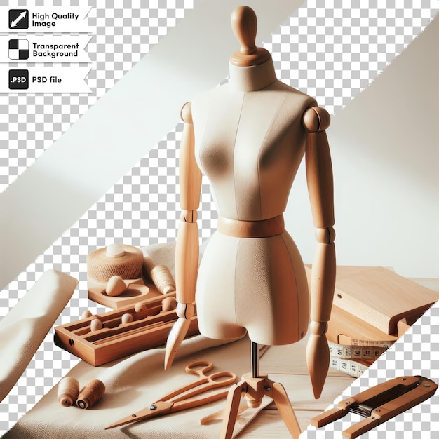 Mannequin En Bois Psd Sur Fond Transparent