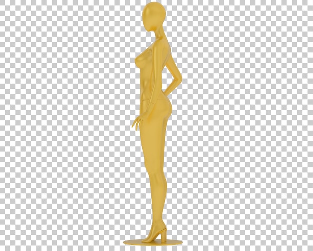 PSD mannequin femme sur fond transparent illustration de rendu 3d