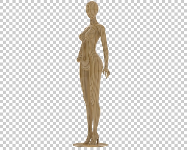 Mannequin Femme Sur Fond Transparent Illustration De Rendu 3d