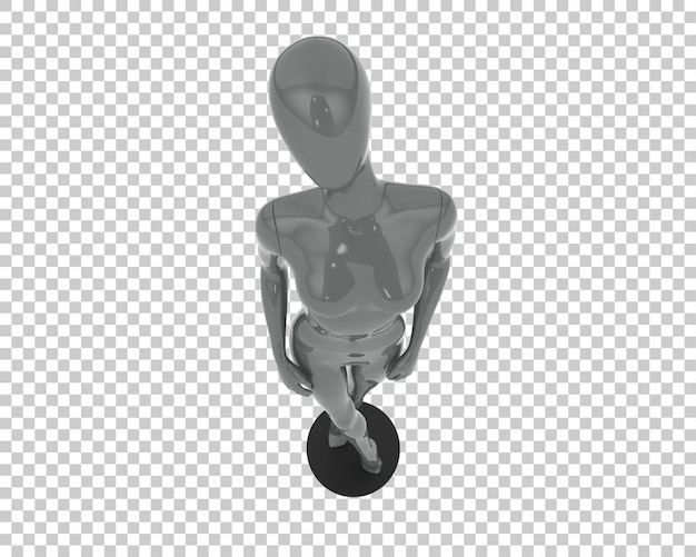 PSD mannequin isolé sur fond transparent illustration du rendu 3d