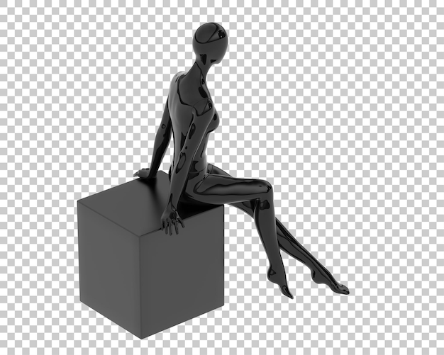 PSD mannequin isolé sur fond transparent illustration du rendu 3d