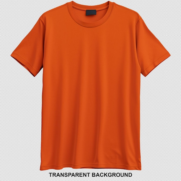PSD mannequin de t-shirt orange isolé sur blanc