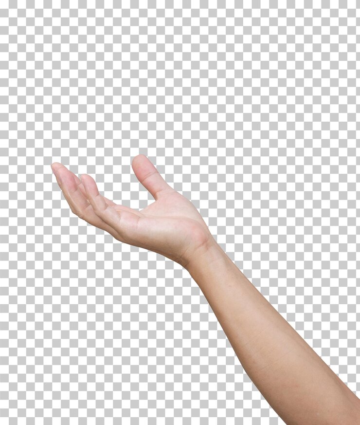 Mannhand isoliert