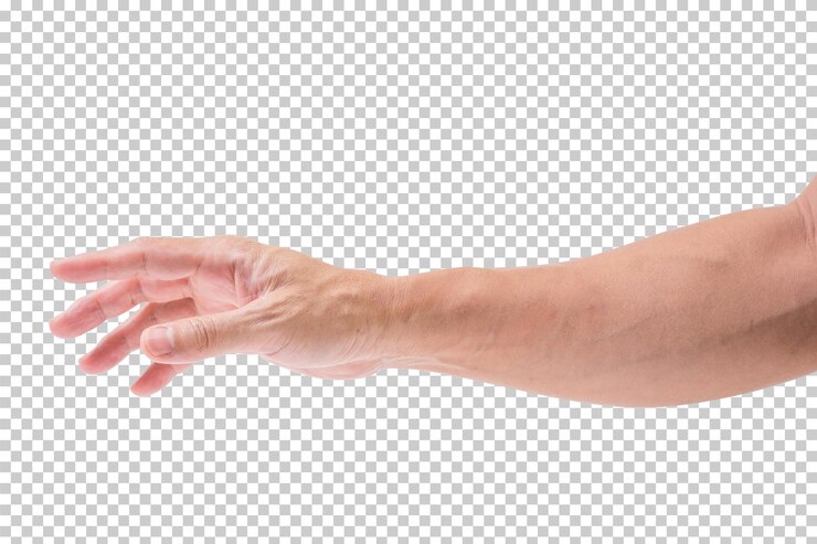 Mannhand isoliert