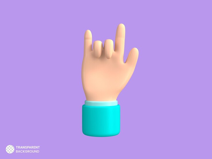 PSD mano apuntando gesto icono aislado 3d render ilustración