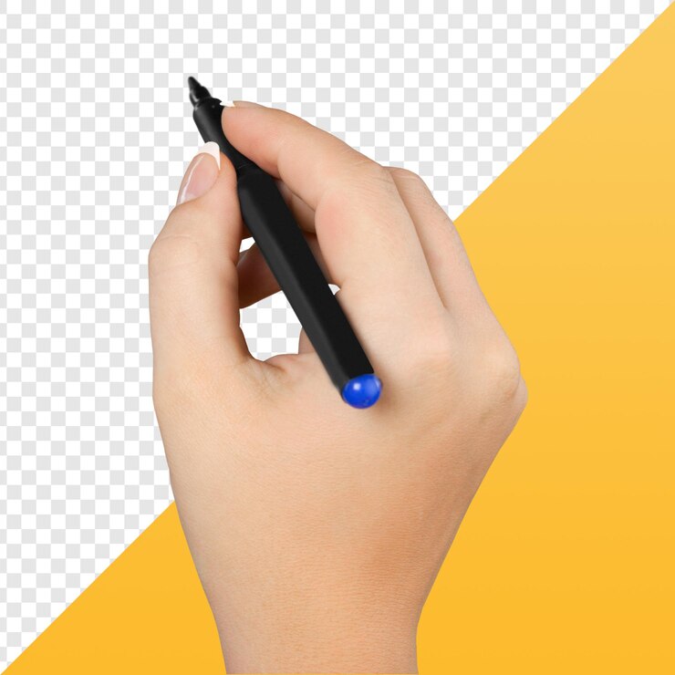 PSD la mano con un bolígrafo
