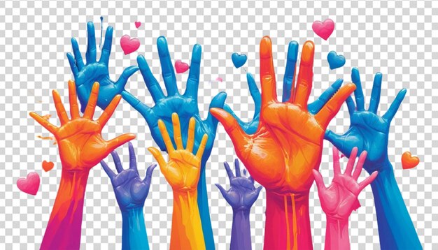la mano de colorear