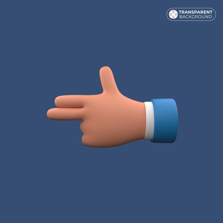 PSD una mano dando un signo de pulgares hacia arriba con un fondo azul
