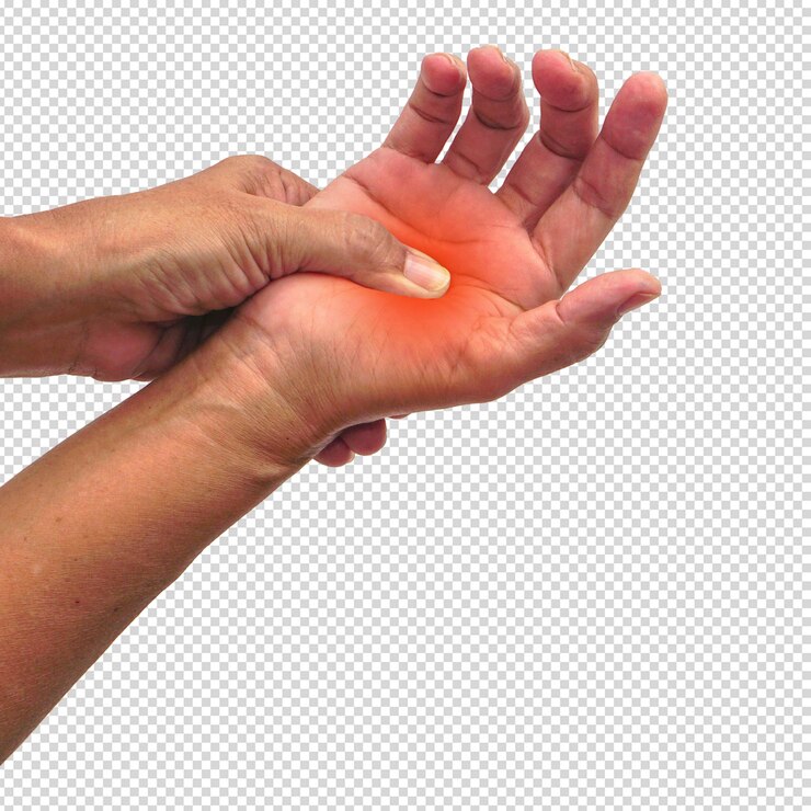 Mano con dolor en la palma
