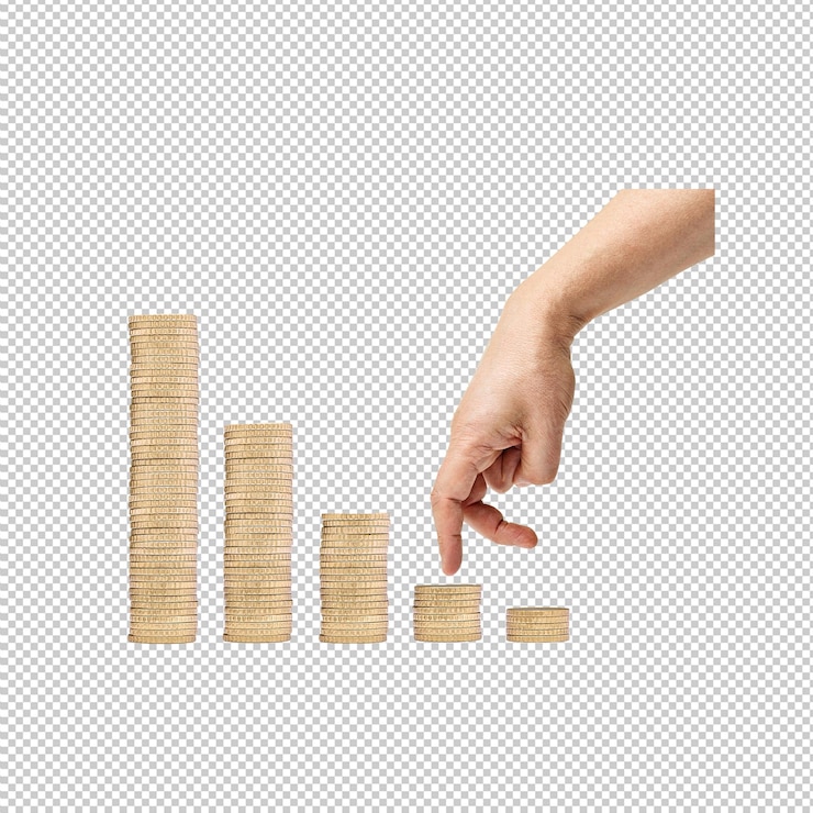 PSD una mano está apuntando a un gráfico que dice gráfico en él