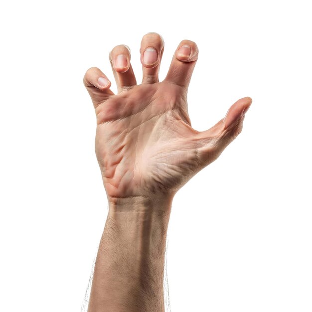 La mano extendiéndose para agarrar