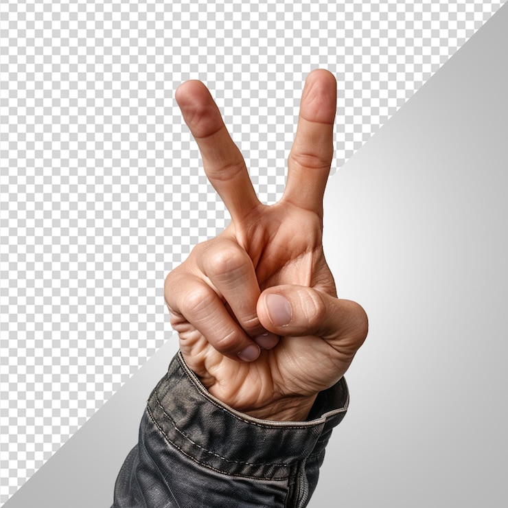 PSD mano haciendo una señal de ok con el pulgar y el dedo índice png