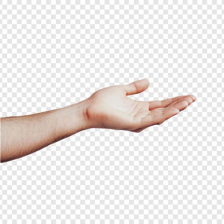 PSD la mano de un hombre está abierta, la palma hacia arriba, lista para recibir algo o a alguien. un gesto de dar, tomar, recibir ayuda, apoyo u ofrecer algo.