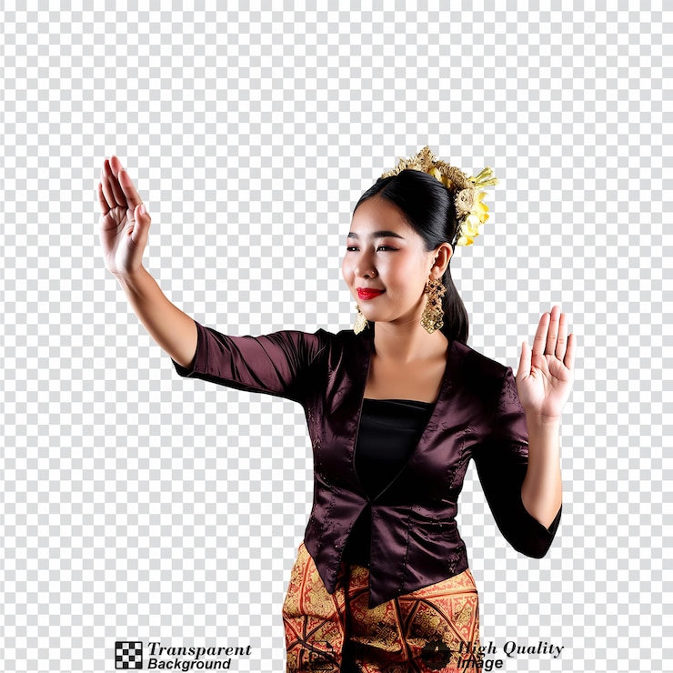 PSD la mano de una mujer bailando aislada en un fondo transparente