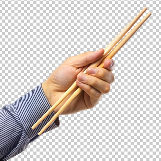 PSD mano con palillos y sushi
