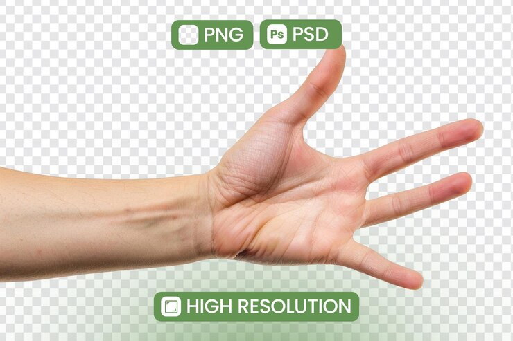 PSD una mano de una persona con una pegatina que dice p p