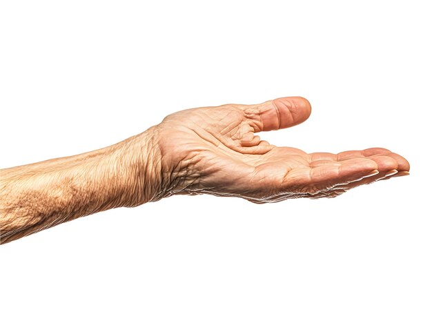 La mano de las personas de edad avanzada