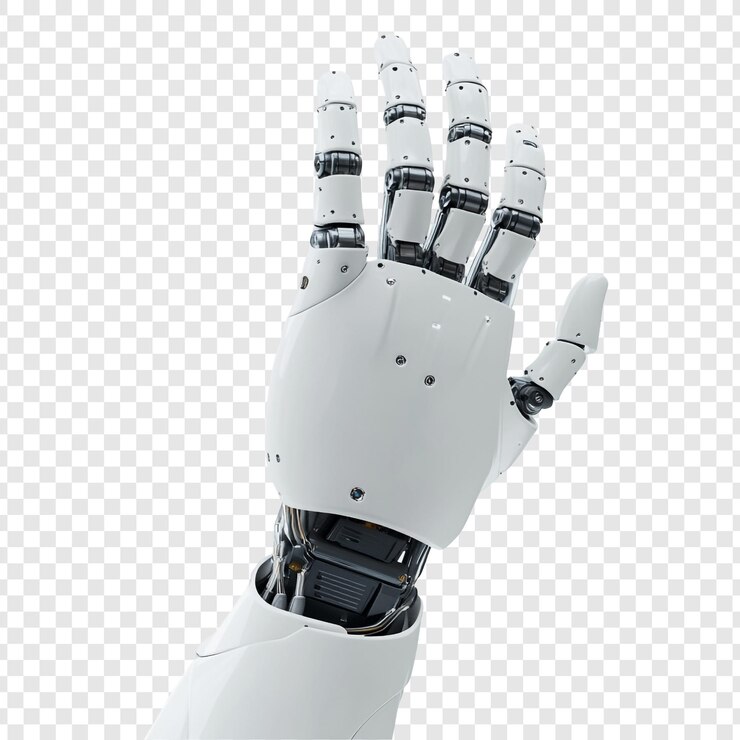 PSD la mano robótica se extiende