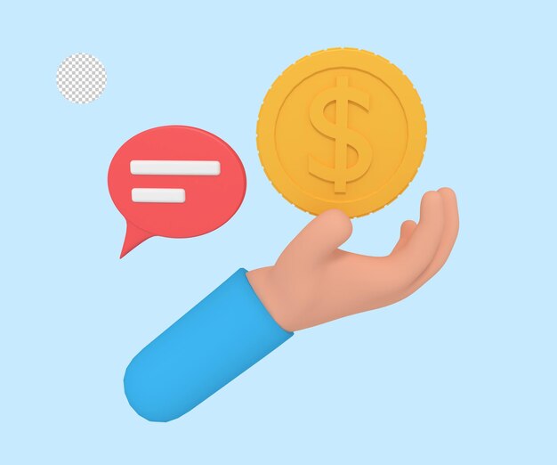 Una mano con un signo de dólar en él