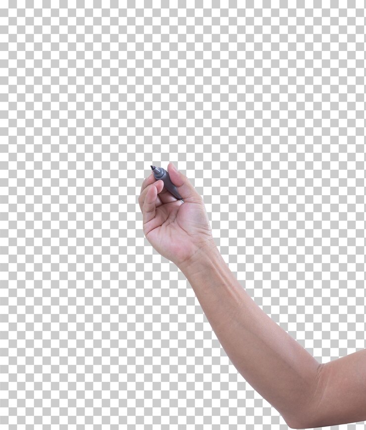 PSD mano sujetando rotulador negro