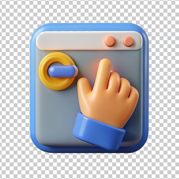 PSD las manos del cursor de renderización 3d