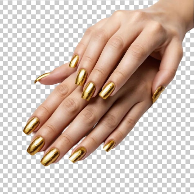 Manos con hermosas uñas pintadas