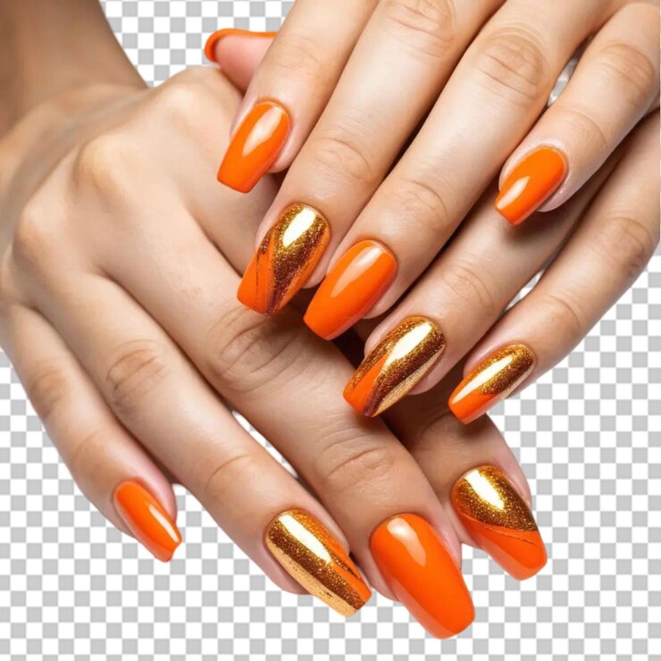 PSD manos con hermosas uñas pintadas