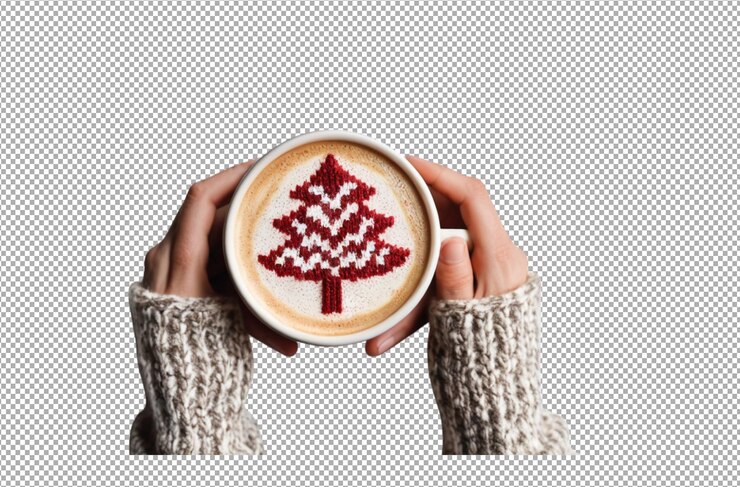 PSD manos sosteniendo una taza de café suavemente
